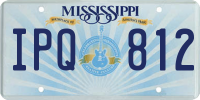 MS license plate IPQ812