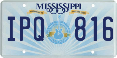 MS license plate IPQ816