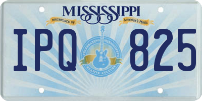 MS license plate IPQ825