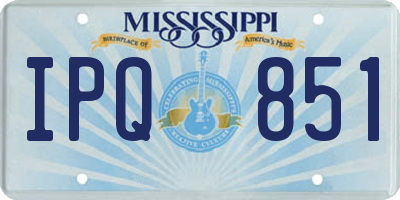 MS license plate IPQ851
