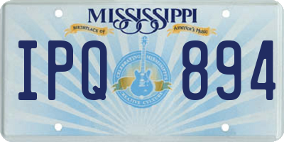 MS license plate IPQ894