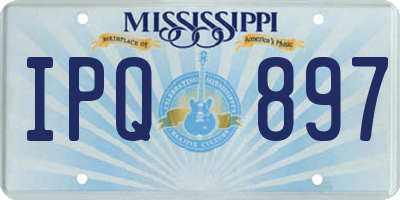 MS license plate IPQ897