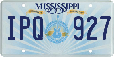 MS license plate IPQ927