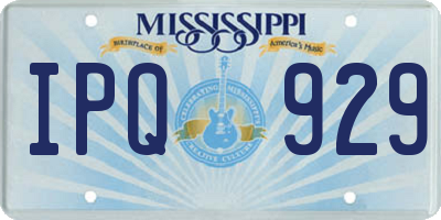 MS license plate IPQ929