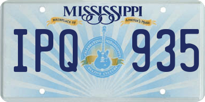 MS license plate IPQ935