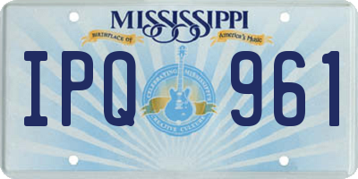 MS license plate IPQ961
