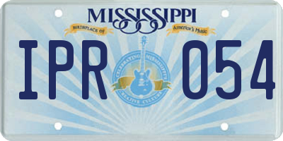 MS license plate IPR054