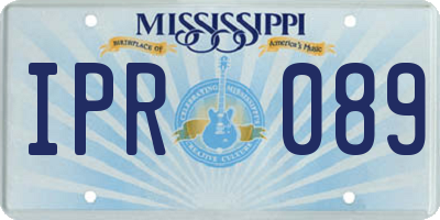 MS license plate IPR089