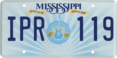 MS license plate IPR119