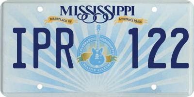 MS license plate IPR122