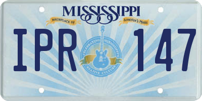 MS license plate IPR147