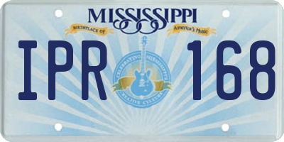 MS license plate IPR168