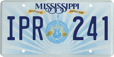 MS license plate IPR241