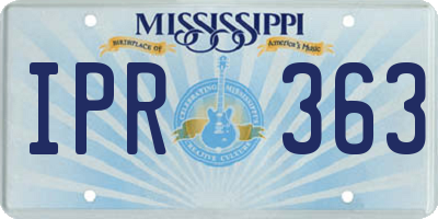 MS license plate IPR363