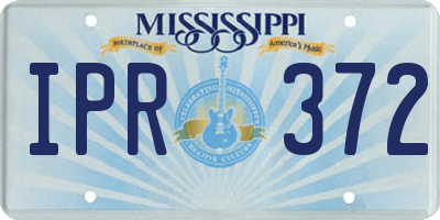 MS license plate IPR372