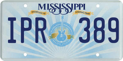 MS license plate IPR389
