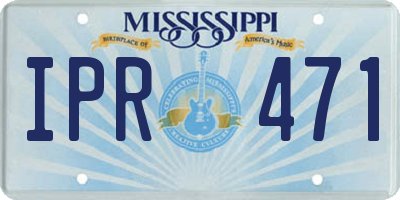 MS license plate IPR471