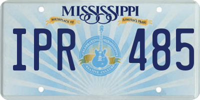 MS license plate IPR485