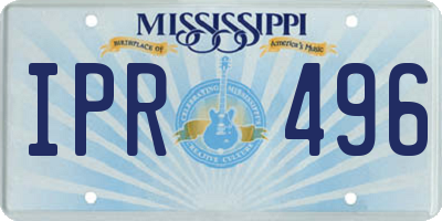MS license plate IPR496
