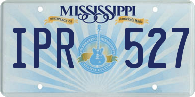 MS license plate IPR527