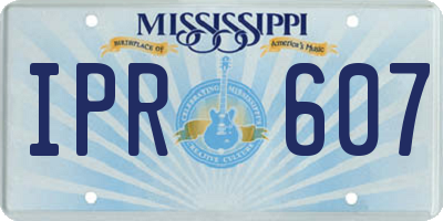 MS license plate IPR607
