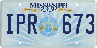 MS license plate IPR673
