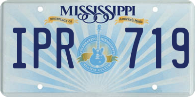 MS license plate IPR719