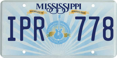 MS license plate IPR778