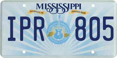 MS license plate IPR805
