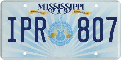 MS license plate IPR807