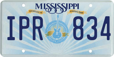 MS license plate IPR834
