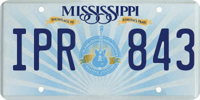 MS license plate IPR843