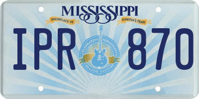 MS license plate IPR870
