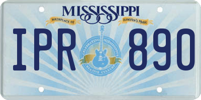 MS license plate IPR890
