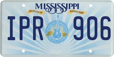MS license plate IPR906