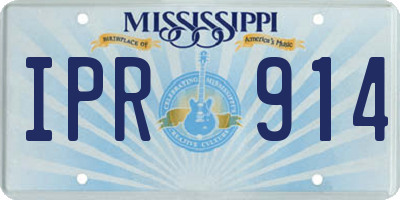 MS license plate IPR914