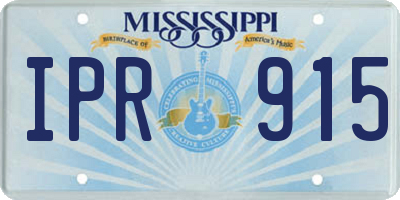 MS license plate IPR915