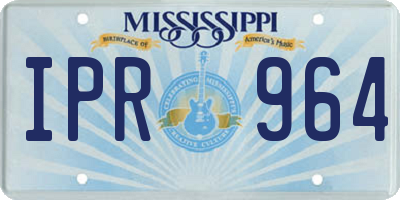 MS license plate IPR964