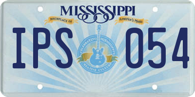 MS license plate IPS054
