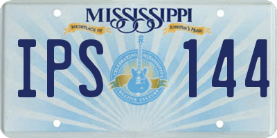 MS license plate IPS144