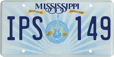 MS license plate IPS149