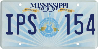 MS license plate IPS154