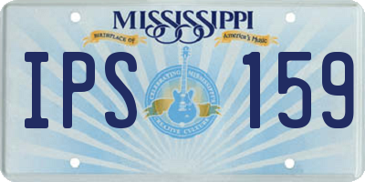 MS license plate IPS159