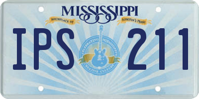 MS license plate IPS211