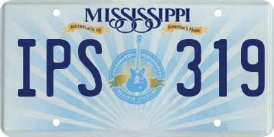 MS license plate IPS319