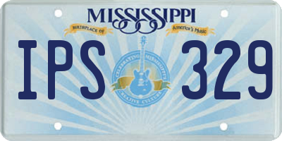 MS license plate IPS329