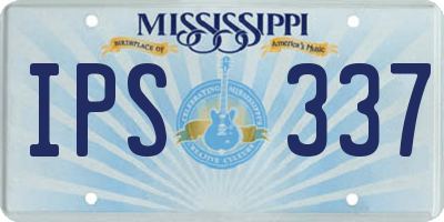 MS license plate IPS337