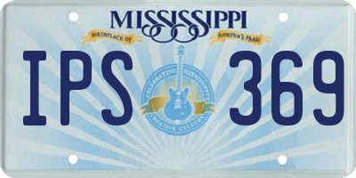 MS license plate IPS369