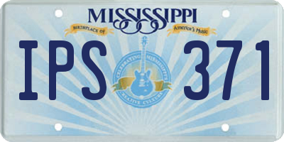 MS license plate IPS371