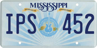 MS license plate IPS452